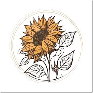 Sunflower logo Posters and Art